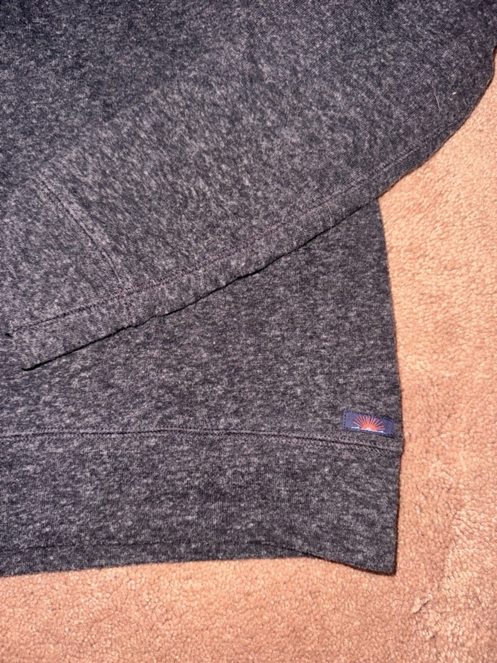 Faherty Men's Charcoal Shawl Collar V-Neck Sweater - Picture 5 of 6
